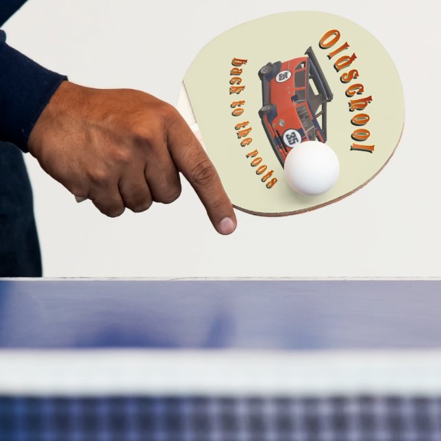 Raquete de Ping Pong com Design Retro de Carro Ant (Insitu)