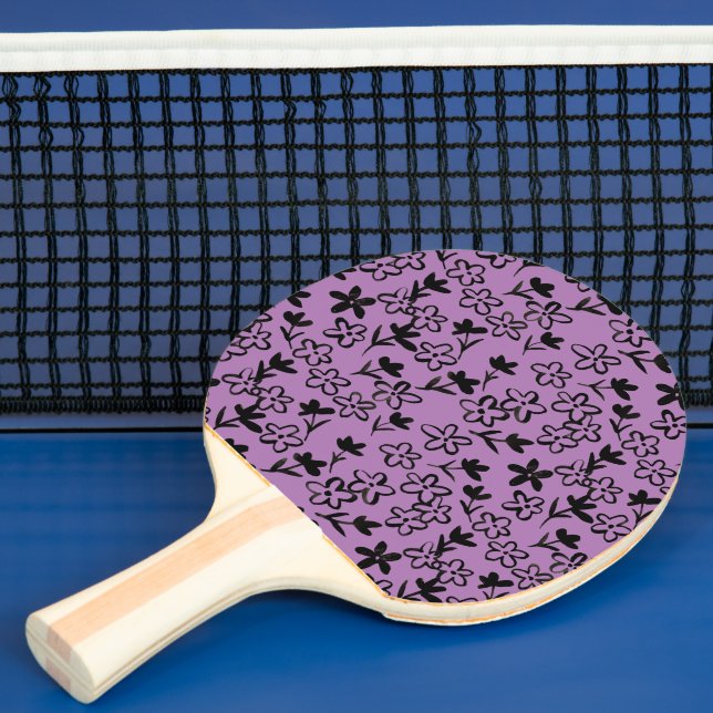 raquete de ping pong com flores (Insitu)
