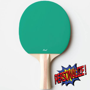 Raquete de Ping Pong com Monograma Verde Claro