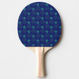 Raquete de Ping Pong com Padrão Floral