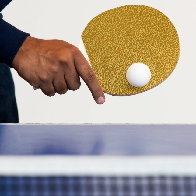 Raquete de Ping Pong com Textura Dourada – Estilo  (Insitu)