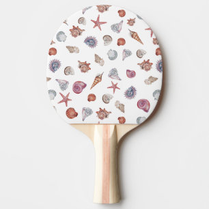 Raquete De Ping Pong Composição por Aquarelas Submarinas Série Design 4