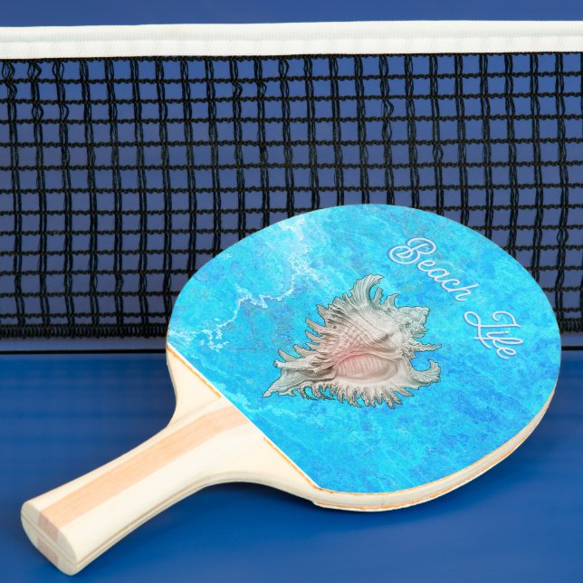 Raquete De Ping Pong Conch Shell "Beach Life" (Insitu)