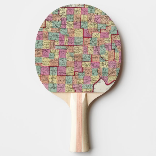 Raquete De Ping Pong Condados de Ohio (Frente)