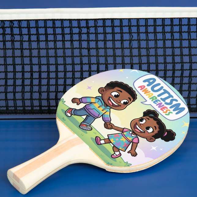 Raquete De Ping Pong Conscientização do Autismo #2 (Insitu)