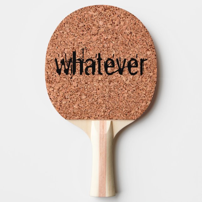 Raquete De Ping Pong Conselho Cork - Texto personalizável (Frente)
