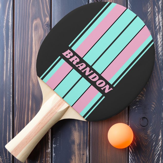 Raquete De Ping Pong Conselho Prism Noturno Retroativo com Nome (Criador carregado)