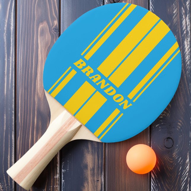 Raquete De Ping Pong Conselho Retro de Recife Aqua com Nome (Criador carregado)