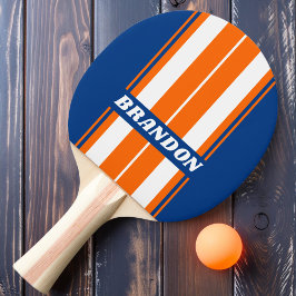 Raquete De Ping Pong Conselho Vintage Big City Stripes com Nome