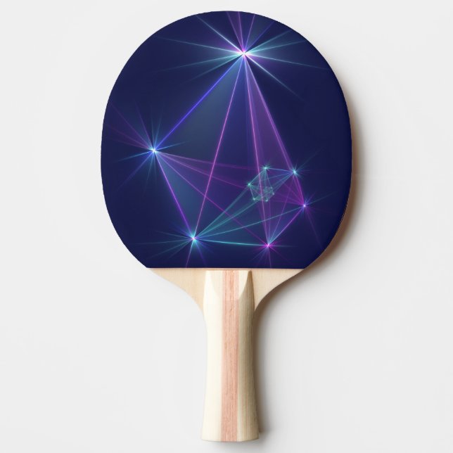 Raquete De Ping Pong Constelação, Arte Fractal Fantasia Abstrata (Frente)
