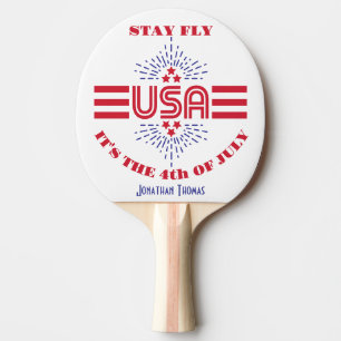 Raquete De Ping Pong Continue voando é o 4 de julho