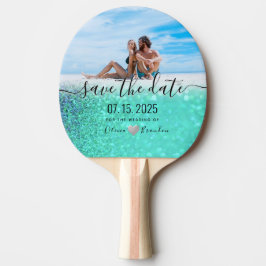 Raquete De Ping Pong Convite de Noivado Save The Date