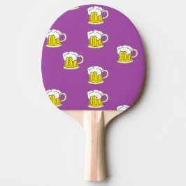 Raquete De Ping Pong Copo de cerveja espumante em roxo