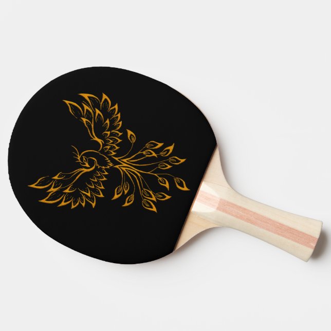 Raquete De Ping Pong Copper Phoenix sobe em preto (Lateral)