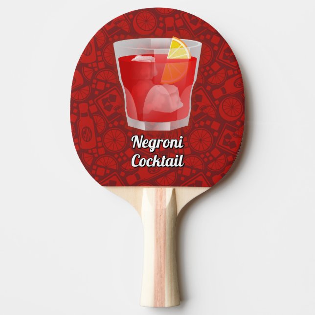 Raquete De Ping Pong Coquetel Negroni (Frente)