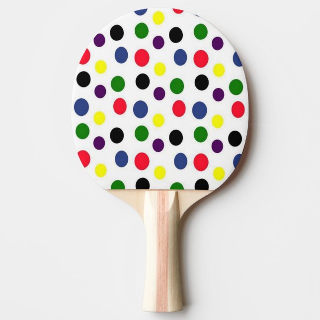 Raquete De Ping Pong Cor de Bolinhas (Frente)