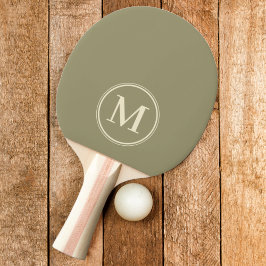 Raquete De Ping Pong Cor de Prado de Sage Sólido Monograma