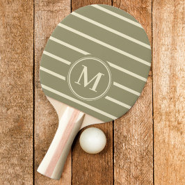 Raquete De Ping Pong Cor de Prado Salvia com Listras Monogramadas