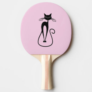 Raquete De Ping Pong Cor-de-rosa branco preto