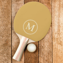 Raquete De Ping Pong Cor do Nascer do Sol em Areia Sólida Monograma