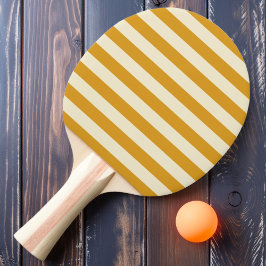 Raquete De Ping Pong Cor Polo Listrada Cor de Botão de Ouro Queimado