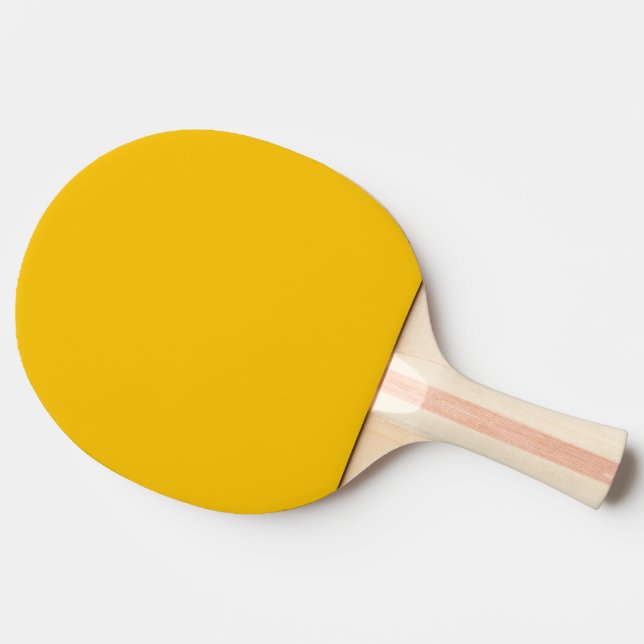 Raquete De Ping Pong Cor Sólida Amarelo Sunshine (Lateral do verso)