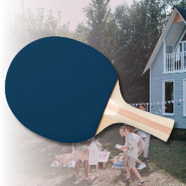 Raquete De Ping Pong Cor Sólida Azul Prussiana | Clássico | Elegante