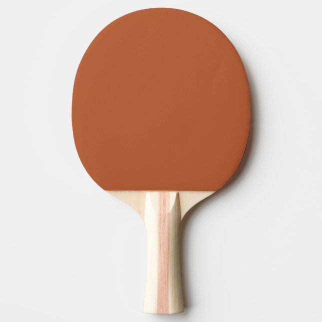 Raquete De Ping Pong Cor Sólida Marrom Ferrugem Rústico (Frente)
