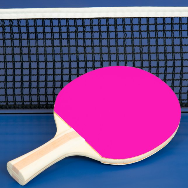 Raquete De Ping Pong Cor Sólida Neon-Rosa Personalizar (Insitu)