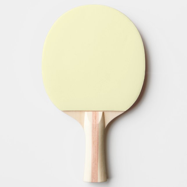 Raquete De Ping Pong Cor Sólido Amarelo-Manteiga | Elegante Clássico (Frente)
