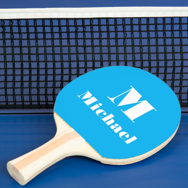 Raquete De Ping Pong Cor Sólido Inicial do Nome Personalizado (Insitu)