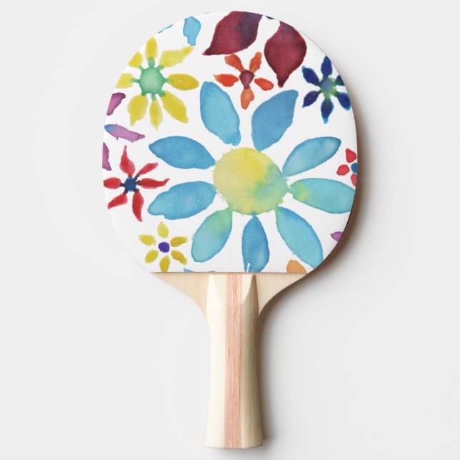 Raquete De Ping Pong Coração das Flores (Frente)