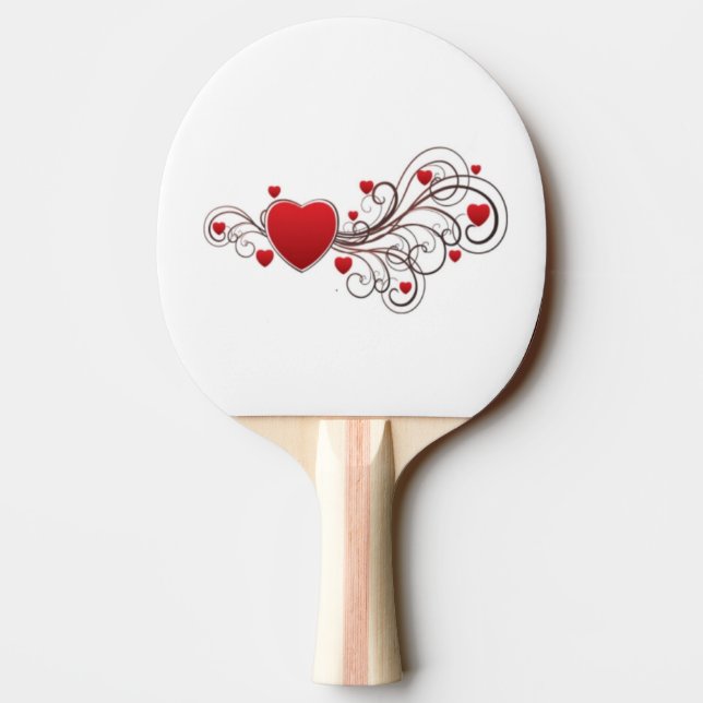 Raquete De Ping Pong Coração Percorrido (Verso)