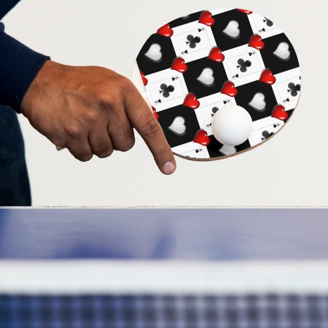 Raquete de Ping Pong Corações Vermelhos (Insitu)