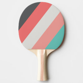 Raquete De Ping Pong Coral Desbotado pelo Sol Listras Ousadas