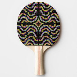 Raquete De Ping Pong Corda de Corda Colorida de Arco-Íris Padrão de Rep