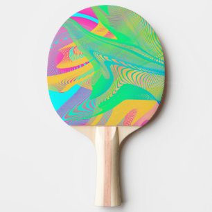 Raquete De Ping Pong CORES FLUO - Arte Fractal -