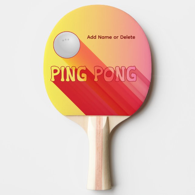 Raquete De Ping Pong Cores Gradientes de Personalização Long Shadow Esp (Frente)