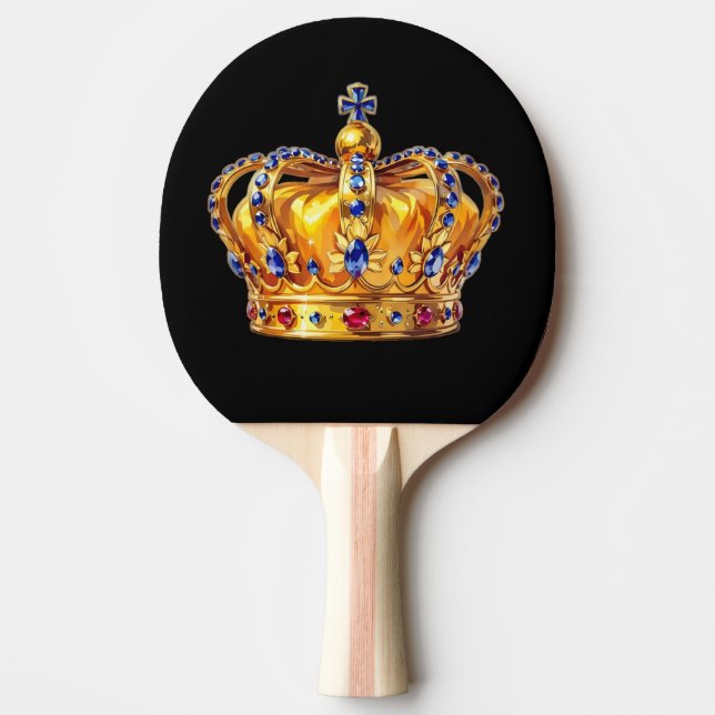 Raquete De Ping Pong Coroa dourada real (Frente)