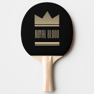 Raquete De Ping Pong Coroa Rei Dourada e Negra