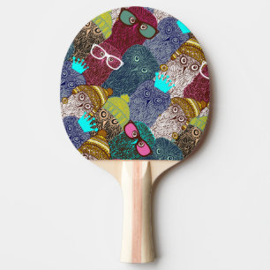 Raquete De Ping Pong Coruja na coroa