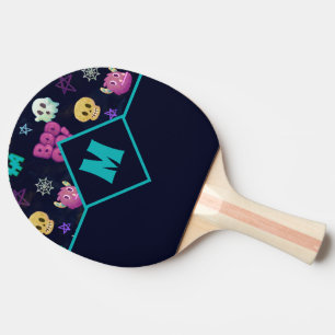 RAQUETE DE PING PONG COTA E TRIPULAÇÃO DE HALLOWEEN