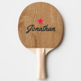 Raquete De Ping Pong Country Pine Wood Vintage Star Signature