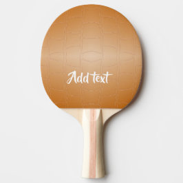 Raquete De Ping Pong Couro castanho monograma texturizado
