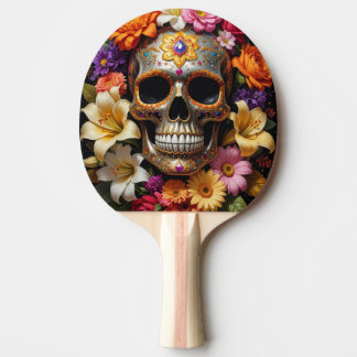 Raquete De Ping Pong Craniano de Açúcar Ornamentado