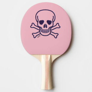 Raquete De Ping Pong Crânio n Ossos Prato de pingue-pongue rosa