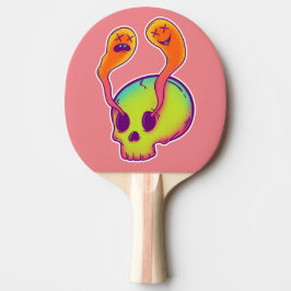 Raquete De Ping Pong crânio psíquico com pás pingue-pongue de vermes