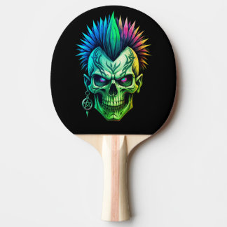 Raquete De Ping Pong Crânio Tribal