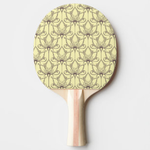 Raquete De Ping Pong Cream Padrão Floral