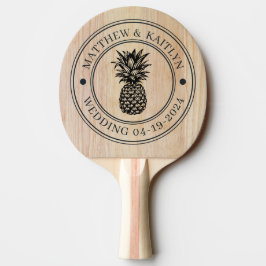 Raquete De Ping Pong Crestas de Casamento de Abacaxi de Madeira de Frei